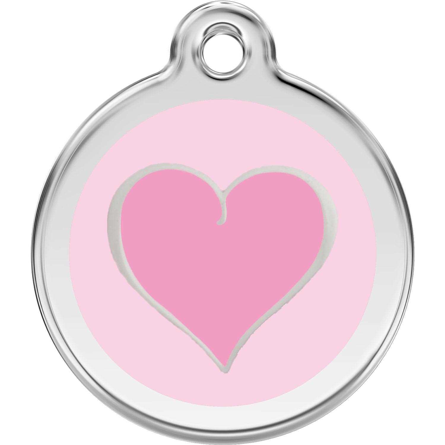 Red Dingo Enamel Pet ID Tag Heart - Healthber