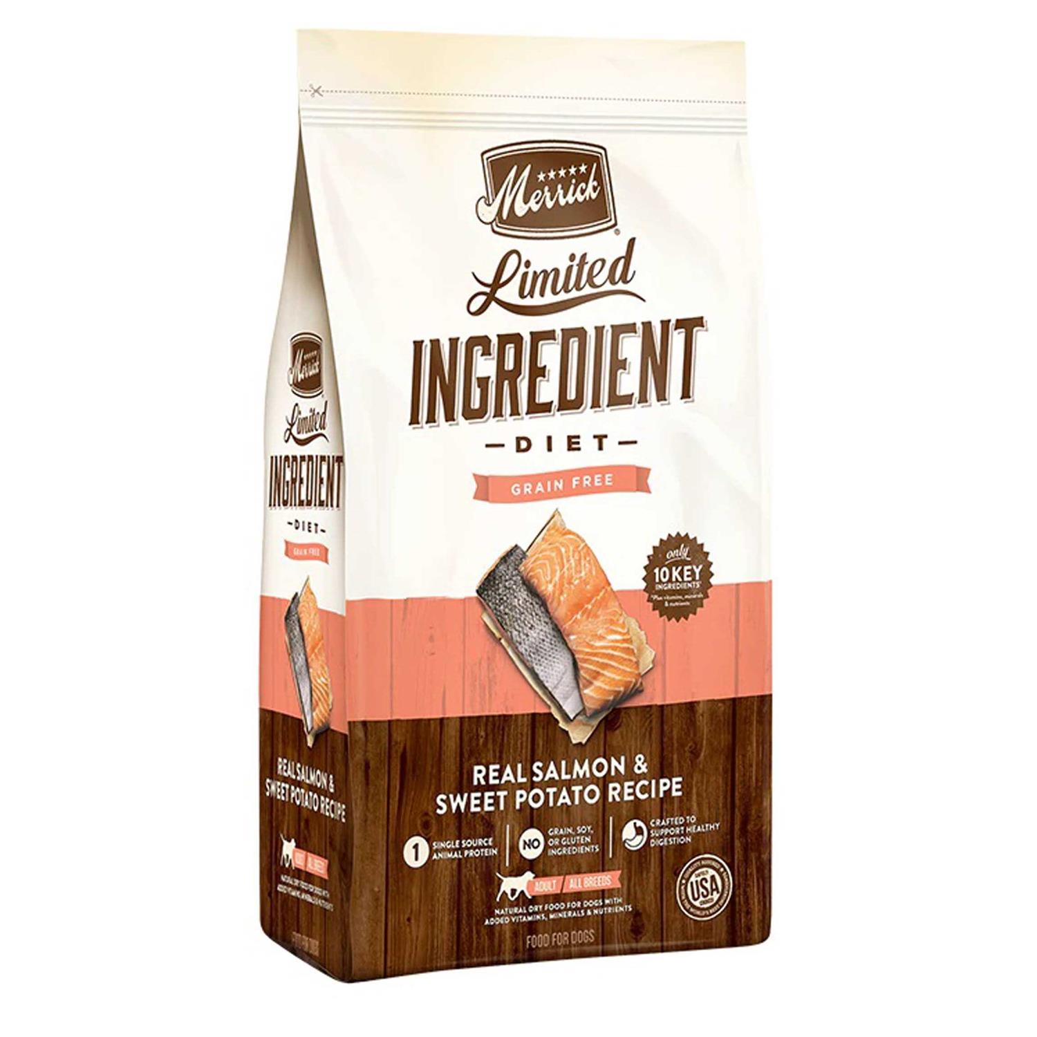 Merrick Limited Ingredient Diet Grain Free Real Salmon Sweet Potato Recipe Dry Dog Food - Healthber
