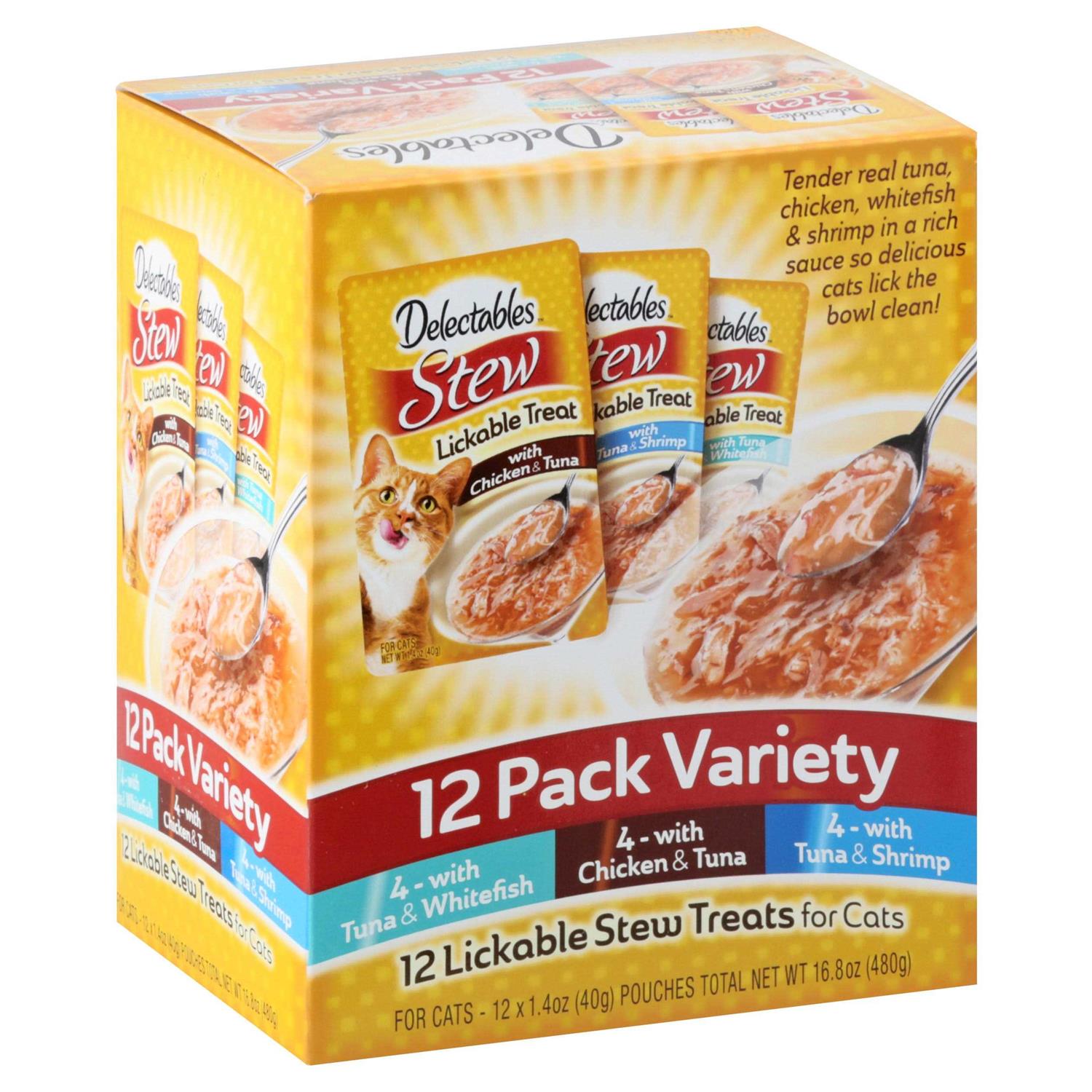 Hartz Delectables Stew Variety Pack Lickable Cat Treats - Healthber
