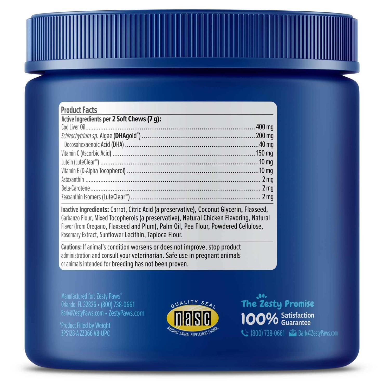 Zesty Paws Senior Advanced Vision Bites for Dogs - Healthber