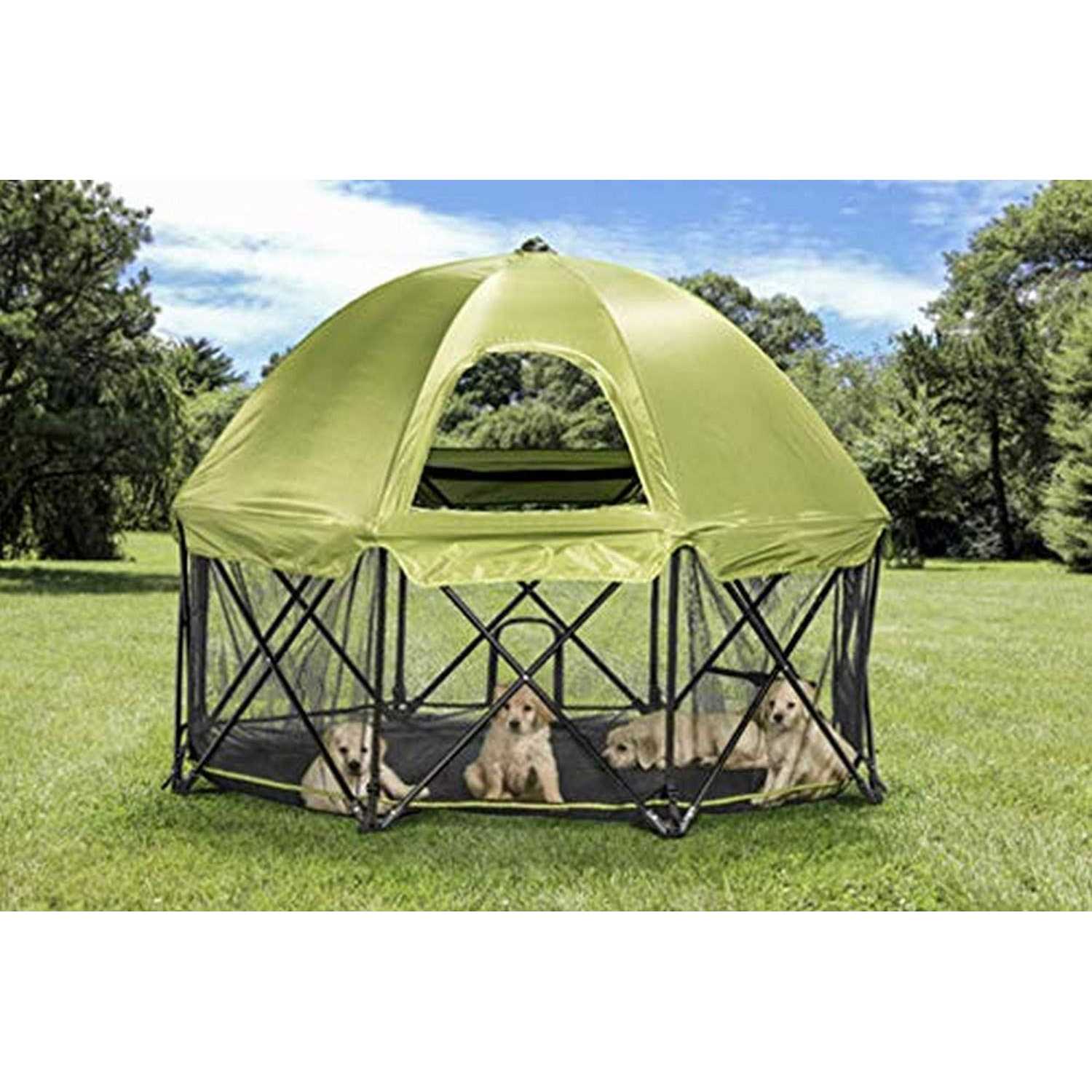 Carlson Pet Products 8-Panel Foldable and Portable Steel Pet Exercise and Play Pen - Healthber