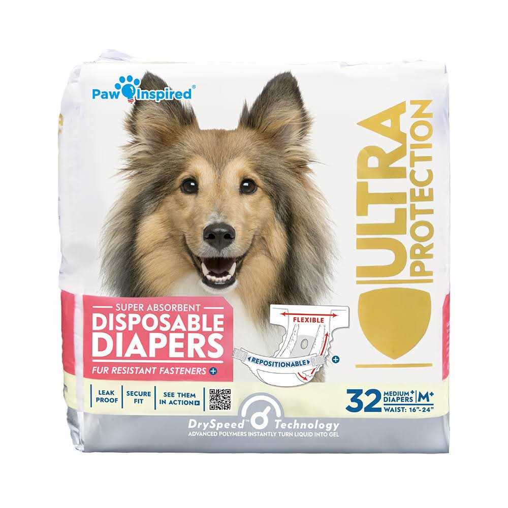 Paw Inspired Disposable Dog Diapers Female Dog Diapers Ultra Protection - Healthber