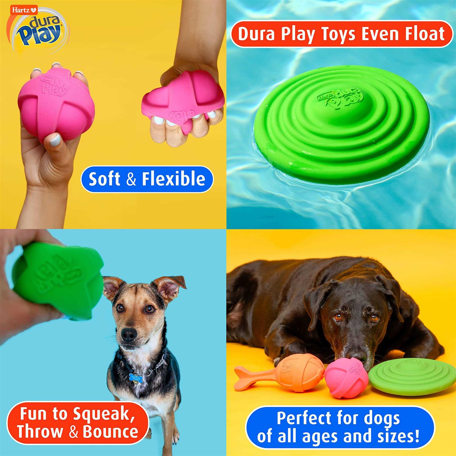 Hartz Dura Play Ball Dog Toy - Healthber