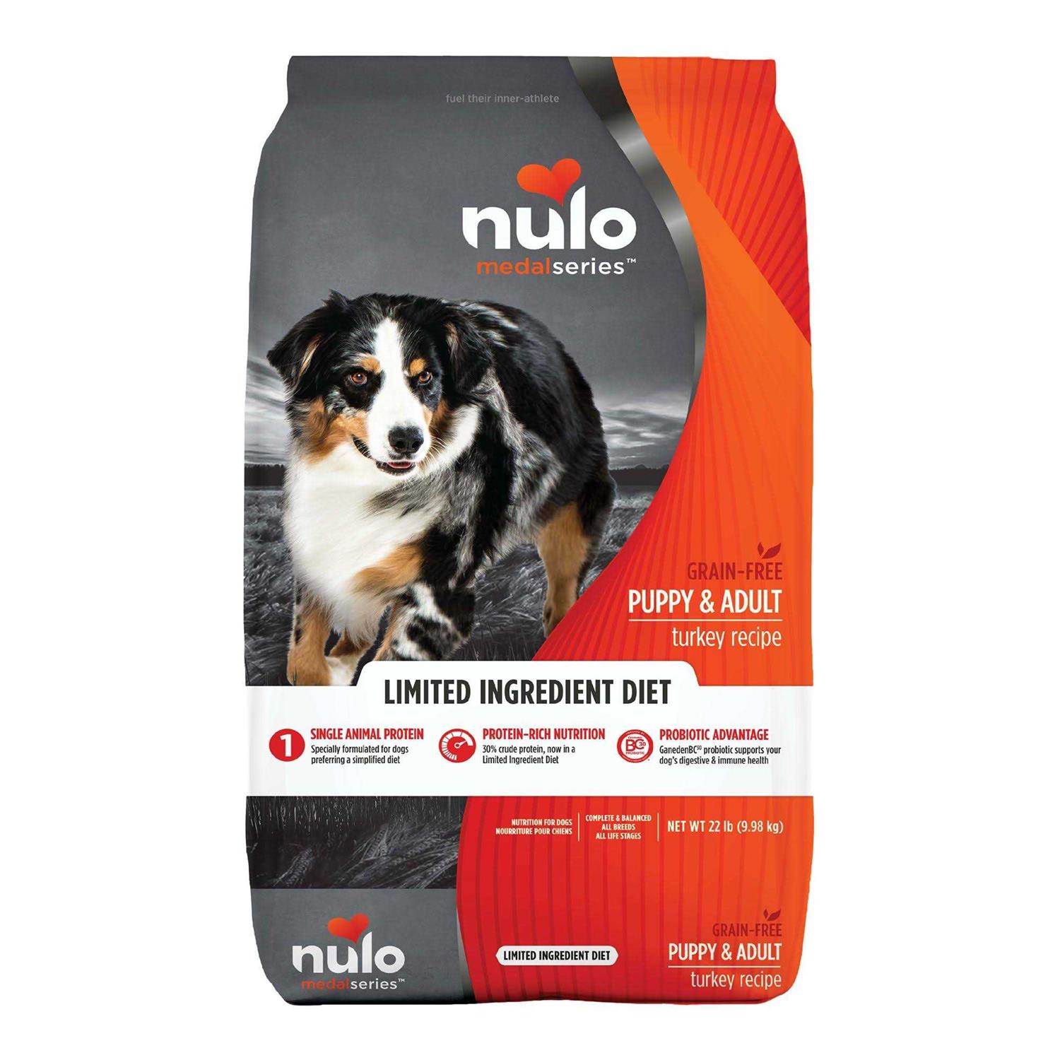 Nulo MedalSeries Puppy & Adult Dog Food Grain Free Limited Ingredient Turkey - Healthber
