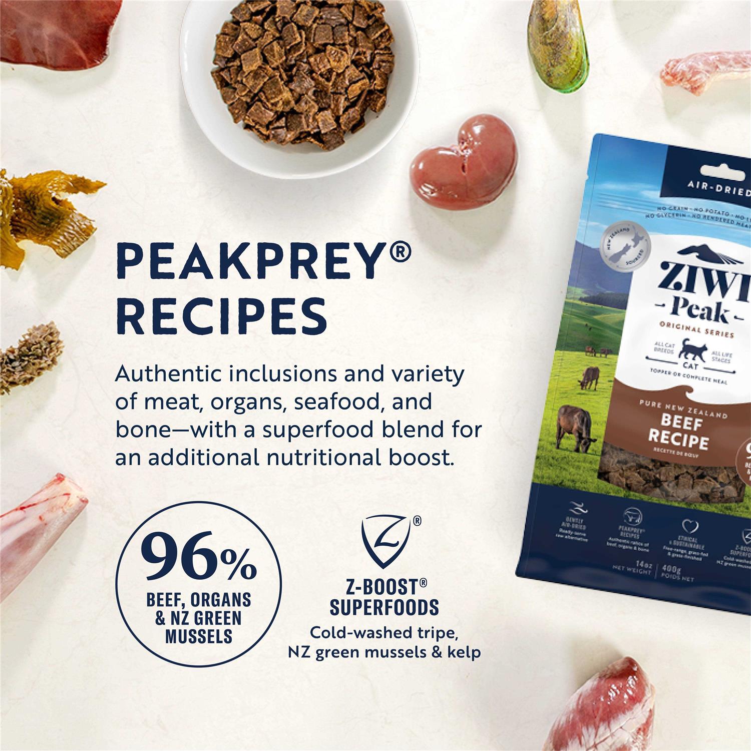 Ziwi Peak Air Dried Beef Cat Food - Healthber
