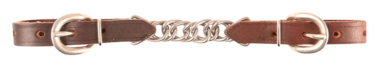 Martin Saddlery Latigo and Flat Link Chain Curb Strap - Healthber