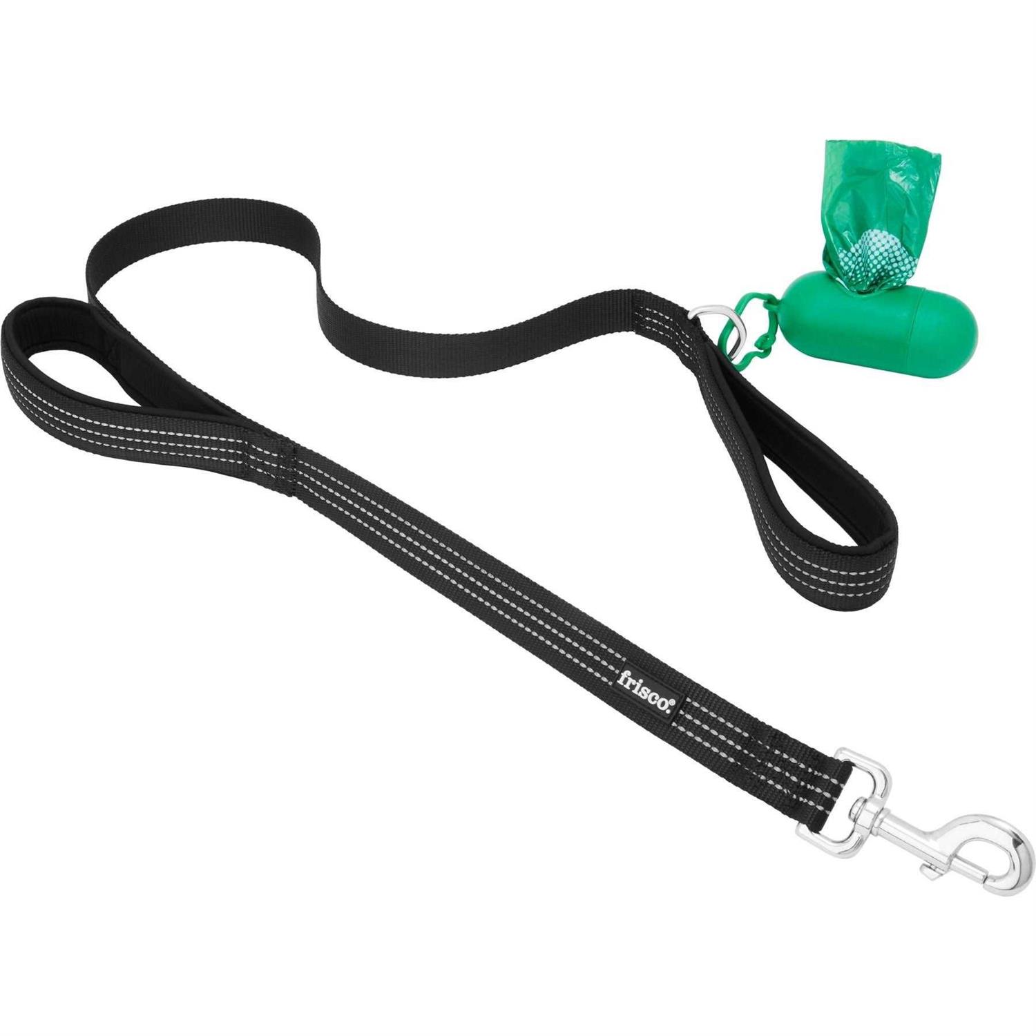 Frisco Traffic Leash with Dual Padded Handles & Poop Bag Dispenser - Healthber