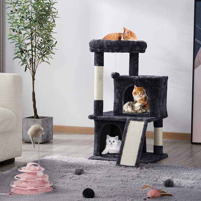 Topeakmart Cat Tree with 2 Condos - Healthber