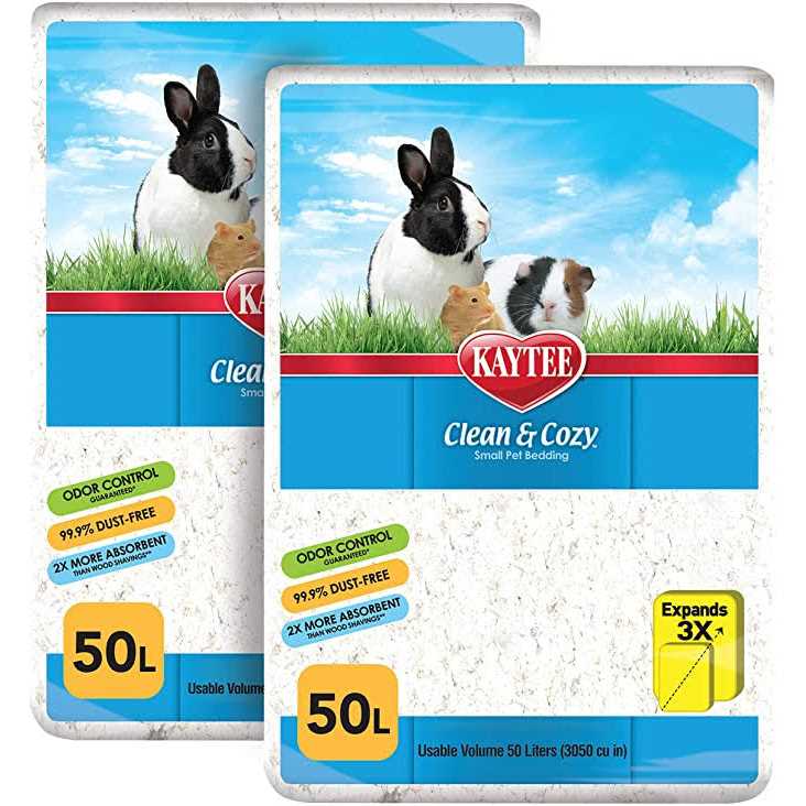 Kaytee Clean & Cozy White Bedding For Pet Guinea Pigs, Rabbits, Hamsters, Gerbils, and Chinchillas SIOC - Healthber