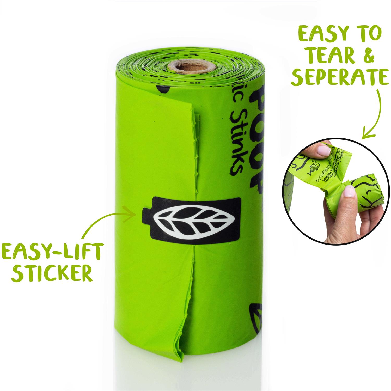 PLANET Poop Home Compostable Dog Poop Bags Pet Waste Bags on Refill Rolls - Healthber