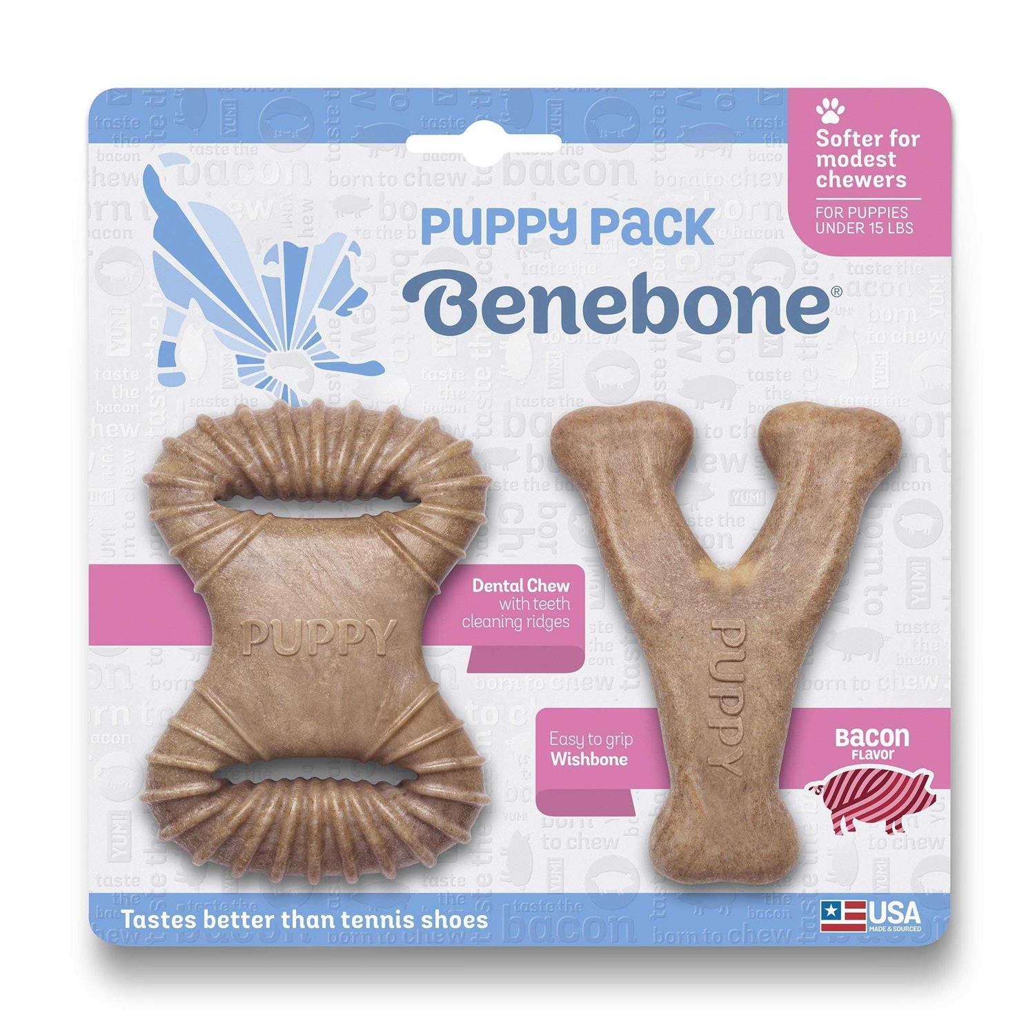 Benebone Puppy Pack Bacon Dog Chew - Healthber