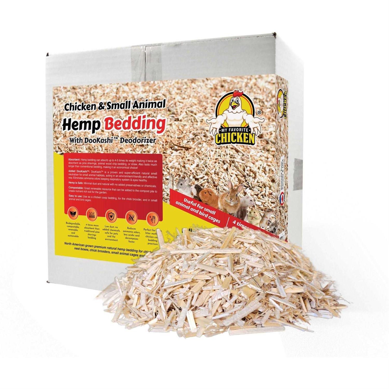 My Favorite Chicken Hemp Chicken Coop Bedding with DooKashi Odor Eliminator - Healthber