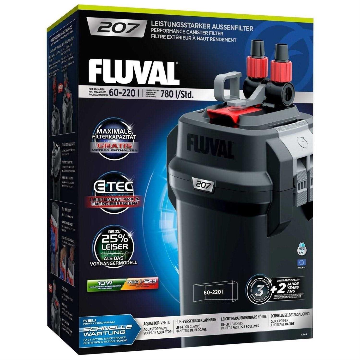Fluval 207 Perfomance Canister Filter for Aquariums Up to 45 Gallons - Healthber