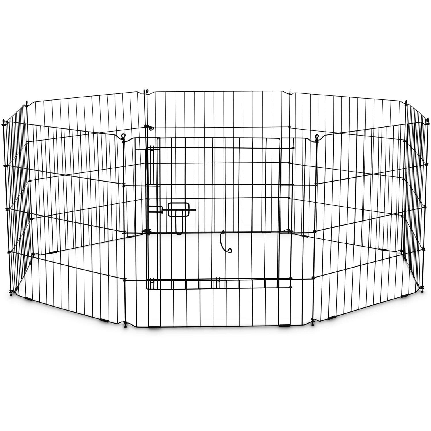 EveryYay Stretch Your Legs Adjustable Black Exercise Pen for Dogs - Healthber