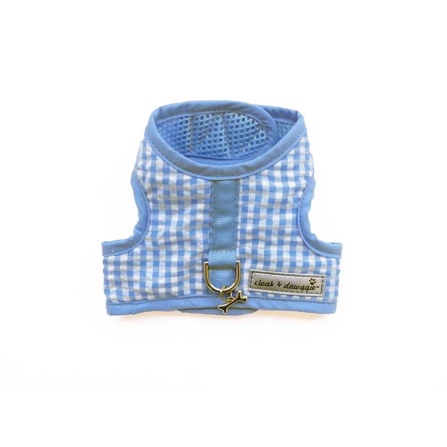 cloak & dawggie Teacup Gingham Dog Harness Vest - Healthber