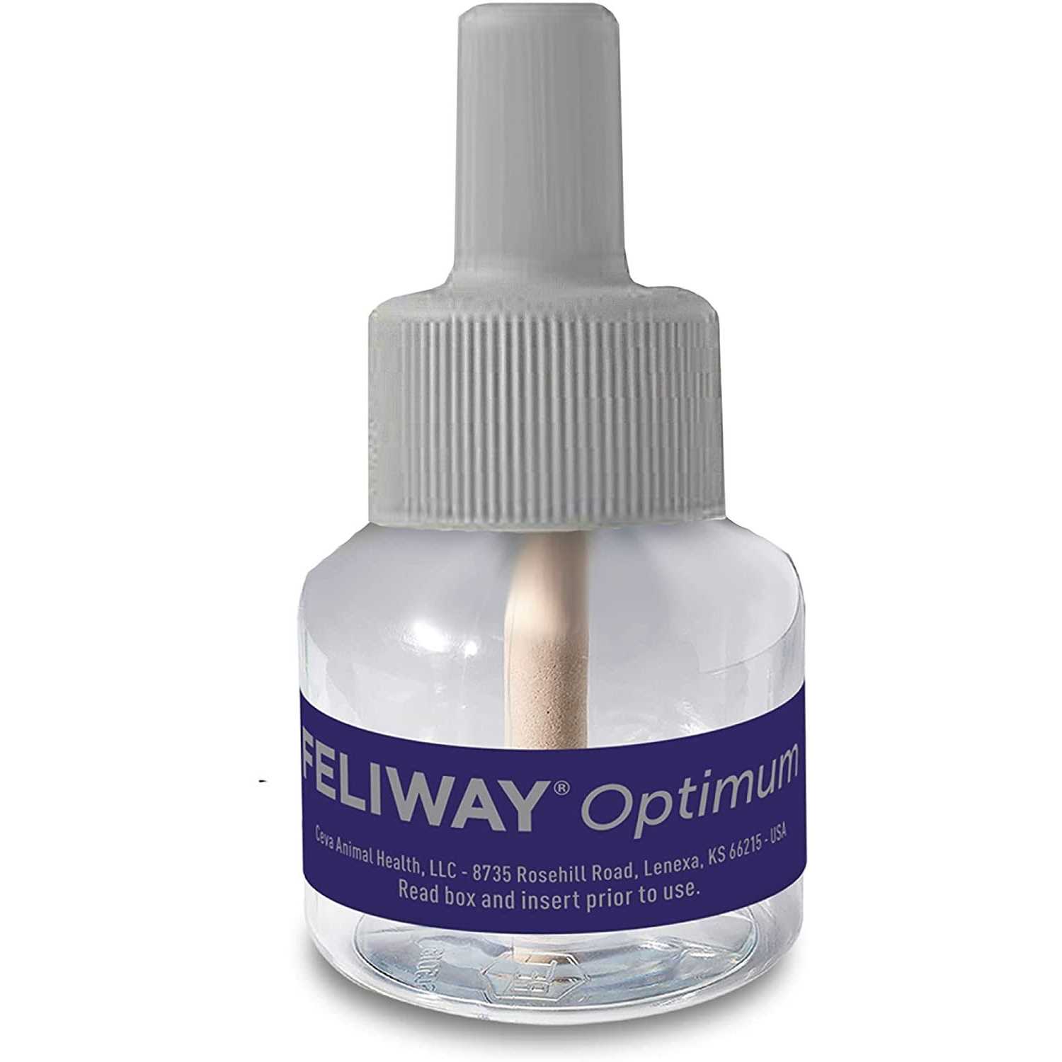 Feliway Optimum Enhanced Calming Pheromone 30 Day Cat Diffuser Refill - Healthber