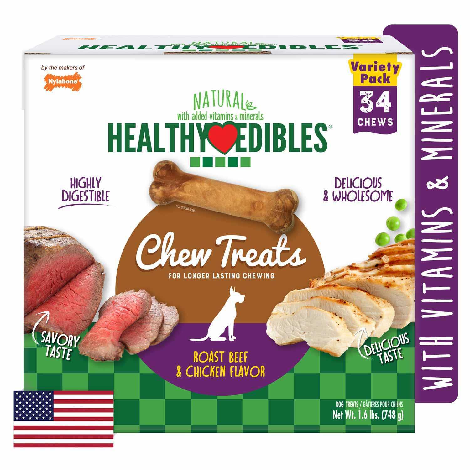 Nylabone Healthy Edibles Variety Pack - Healthber