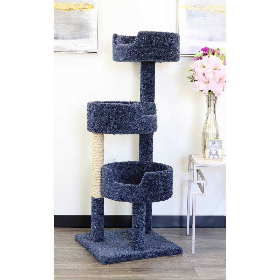 New Cat Condos Deluxe Kitty Pad 52 in. Cat Tree - Healthber