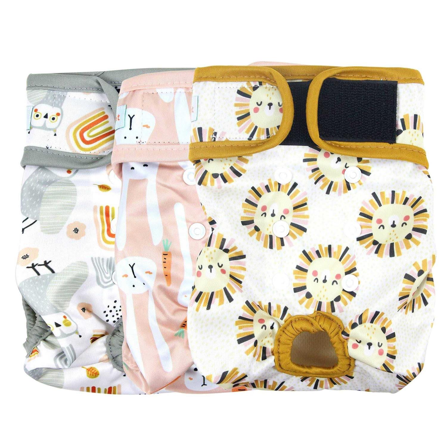 Langsprit Washable Female Dog Diapers No Leak Reusable Diapers for Doggy Female in Period - Healthber