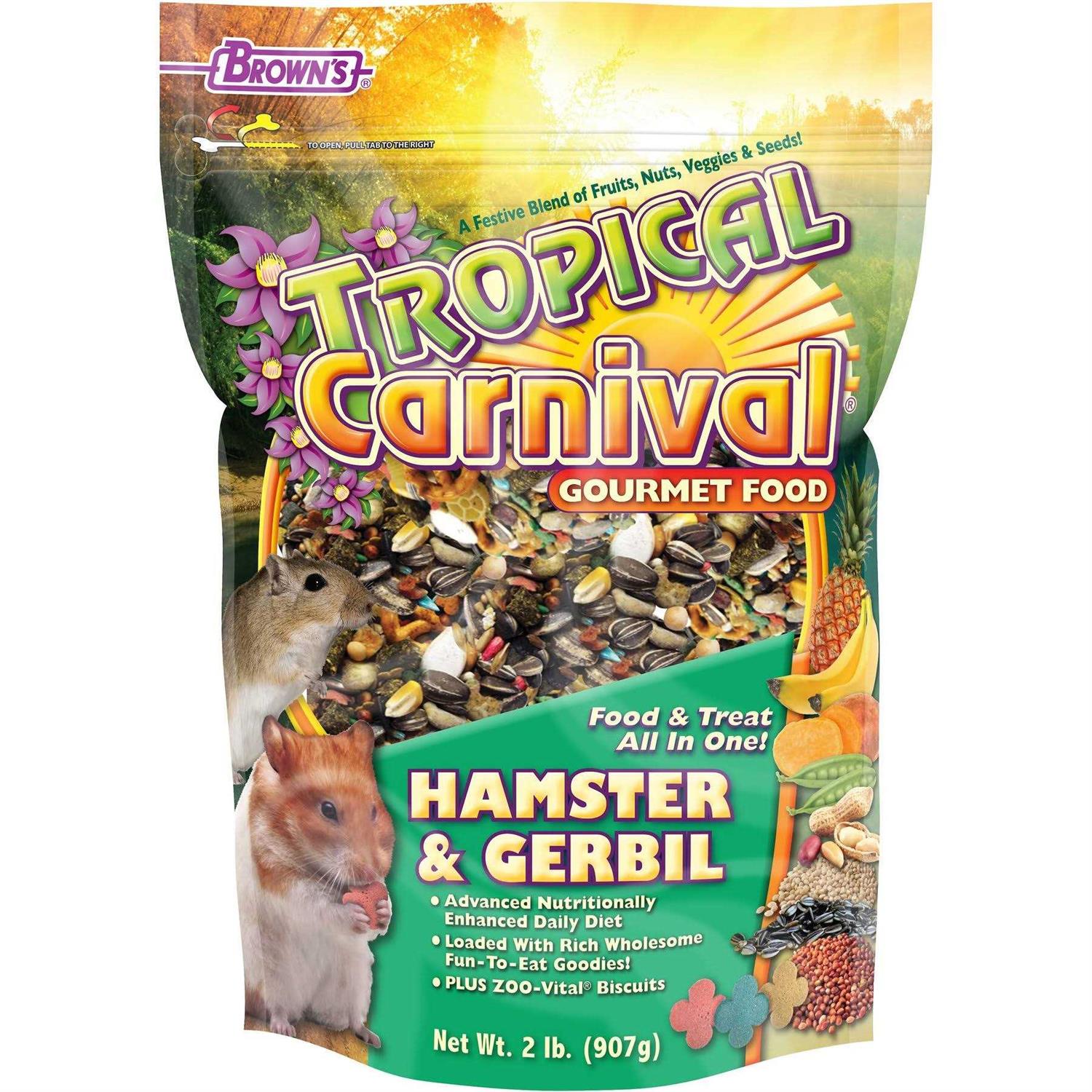 Brown’s Tropical Carnival Gourmet Hamster & Gerbil Food - Healthber