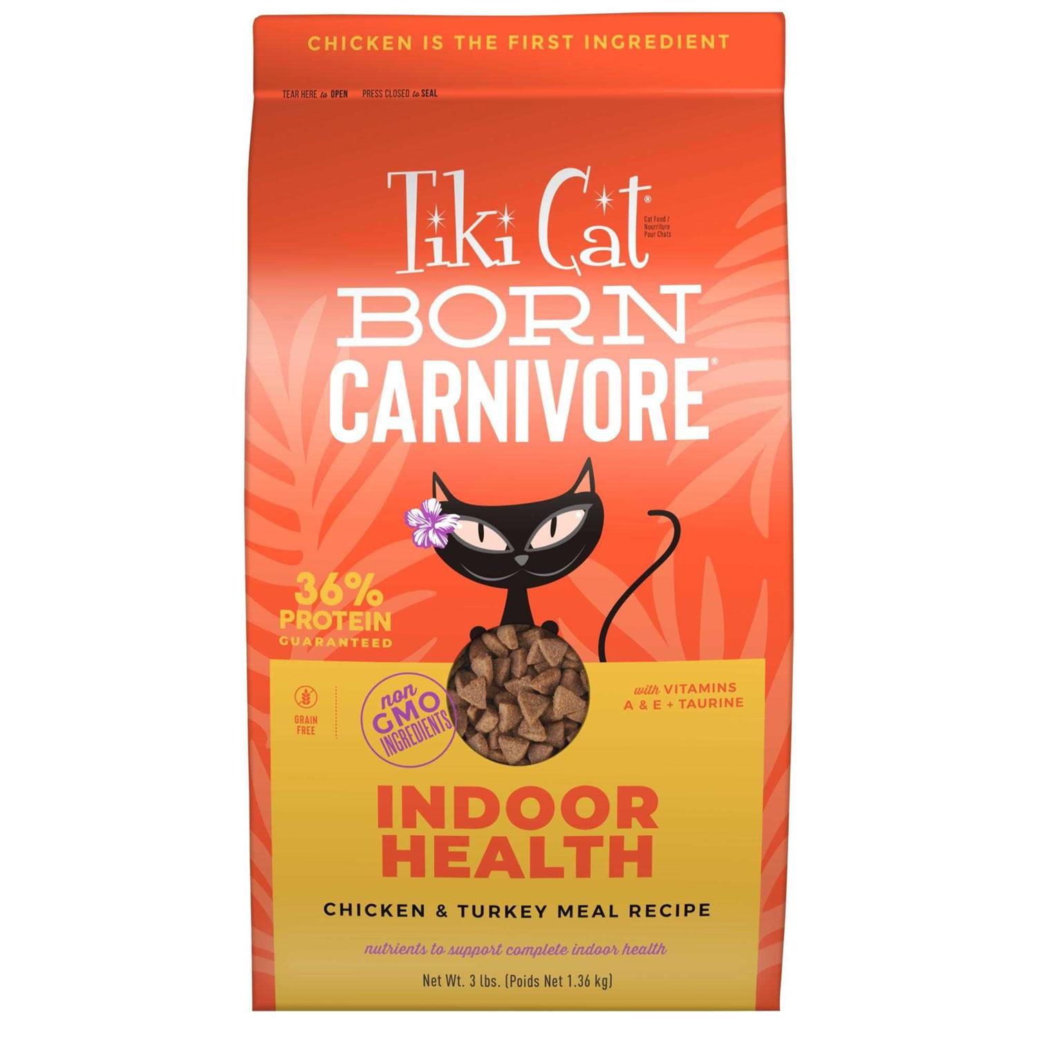 Tiki Cat Chicken & Turkey Born Carnivore Indoor Health Cat Food - Healthber