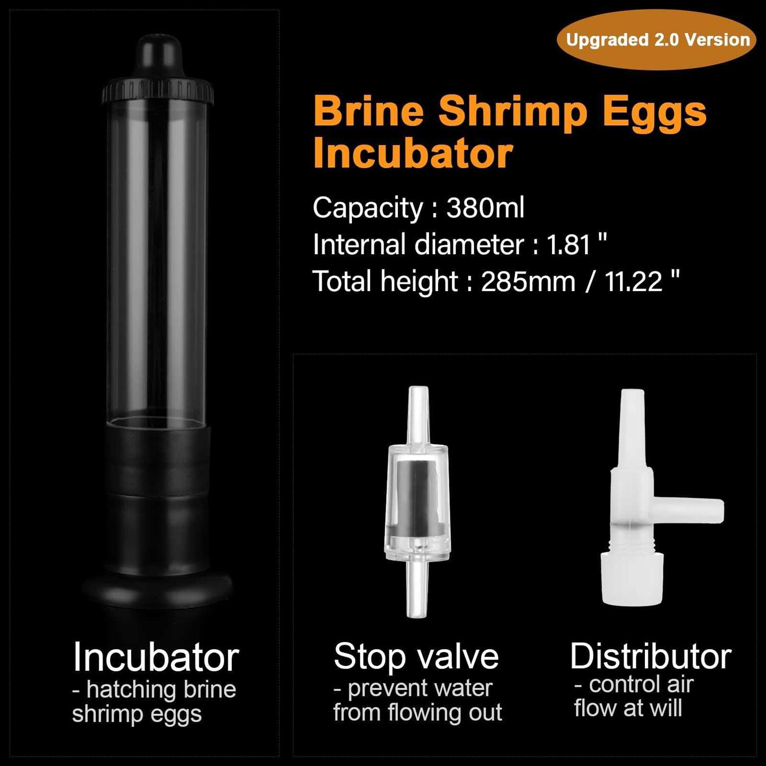Brine Shrimp Eggs Incubator Hatchery Artemia Eggs Hatchery Kit Fish Tank Hatch Tool for Aquarium Brine Shrimp Eggs - Healthber