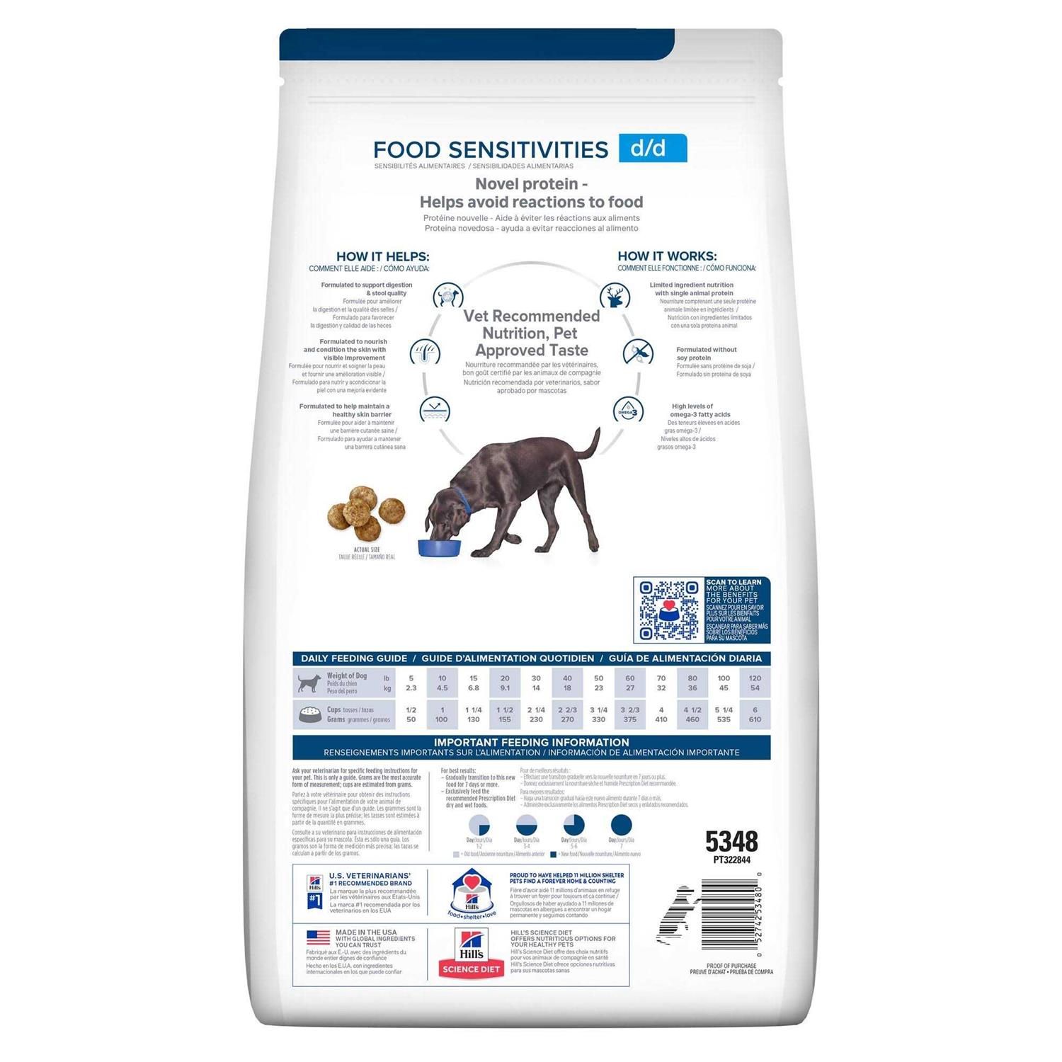 Hill’s Prescription Diet d/d Food Sensitivities Potato & Venison Dry Dog Food - Healthber
