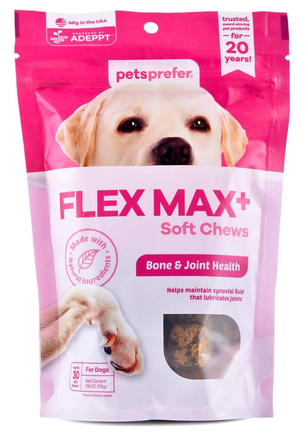 PetsPrefer Flex Max+ Soft Chews w/ ADEPPT - Healthber