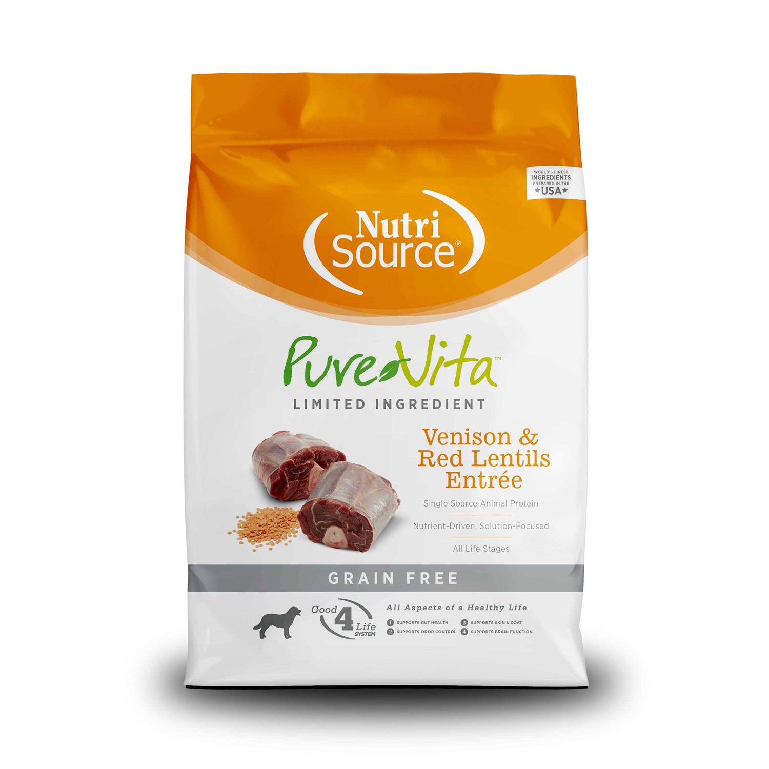 PureVita Grain Free Venison Red Lentils Dog Food - Healthber