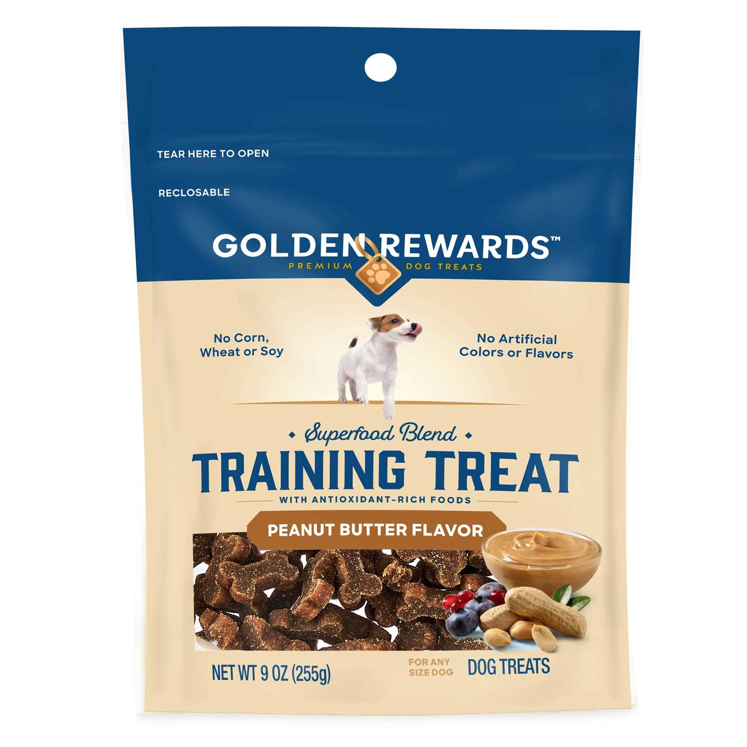 Golden Rewards Peanut Butter Flavor Training Dog Treats - Healthber