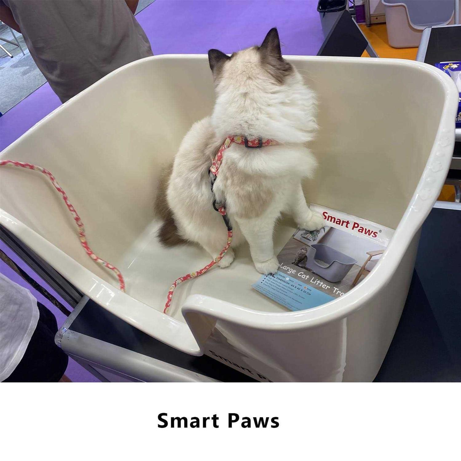 Smart Paws Cat Litter Box with High Sides - Healthber