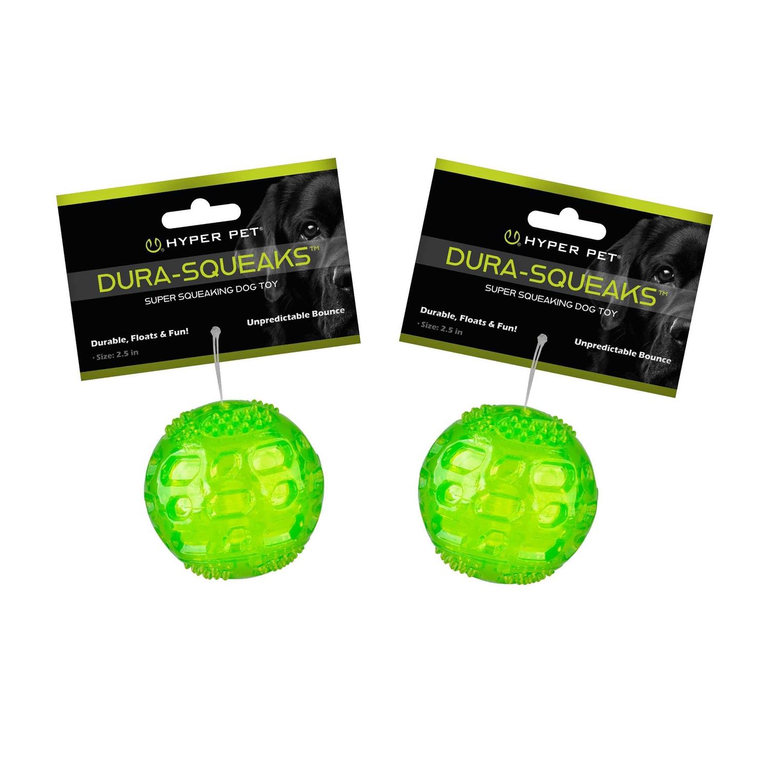 Hyper Pet Dura-Squeaks Dog Toy Ball - Healthber