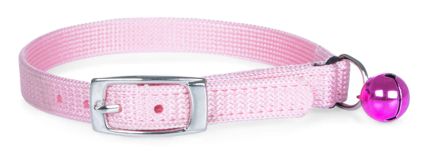 Solid Adjustable Nylon Cat Collars - Healthber