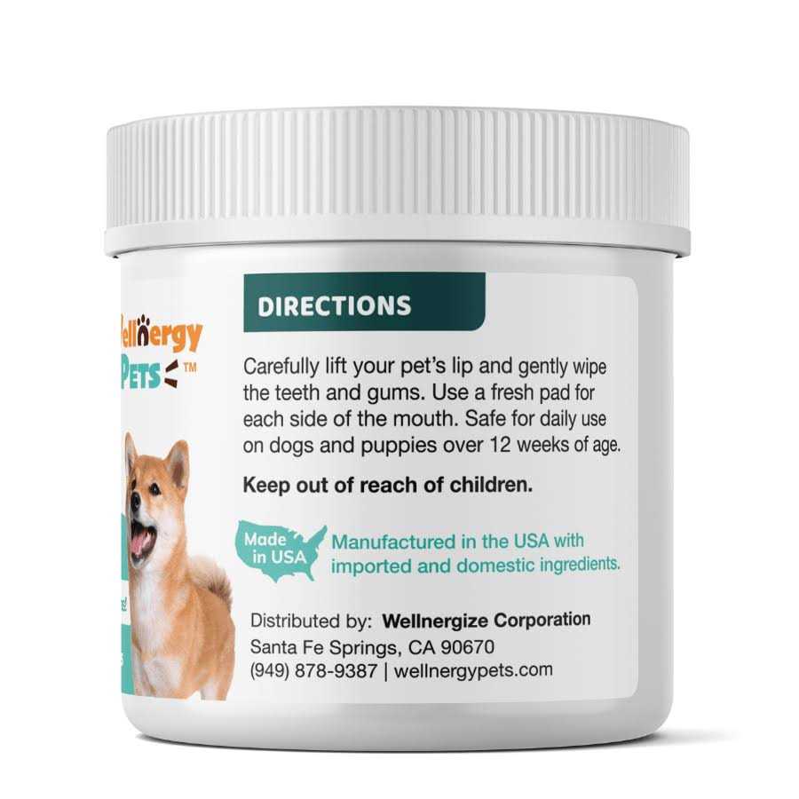 Wellnergy Pets Dental Care Wipes for Dogs - Healthber