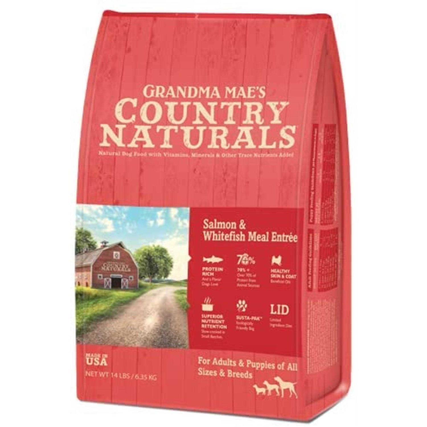 Grandma Mae’s Country Naturals Salmon & Whitefish Meal Dry Dog Food - Healthber