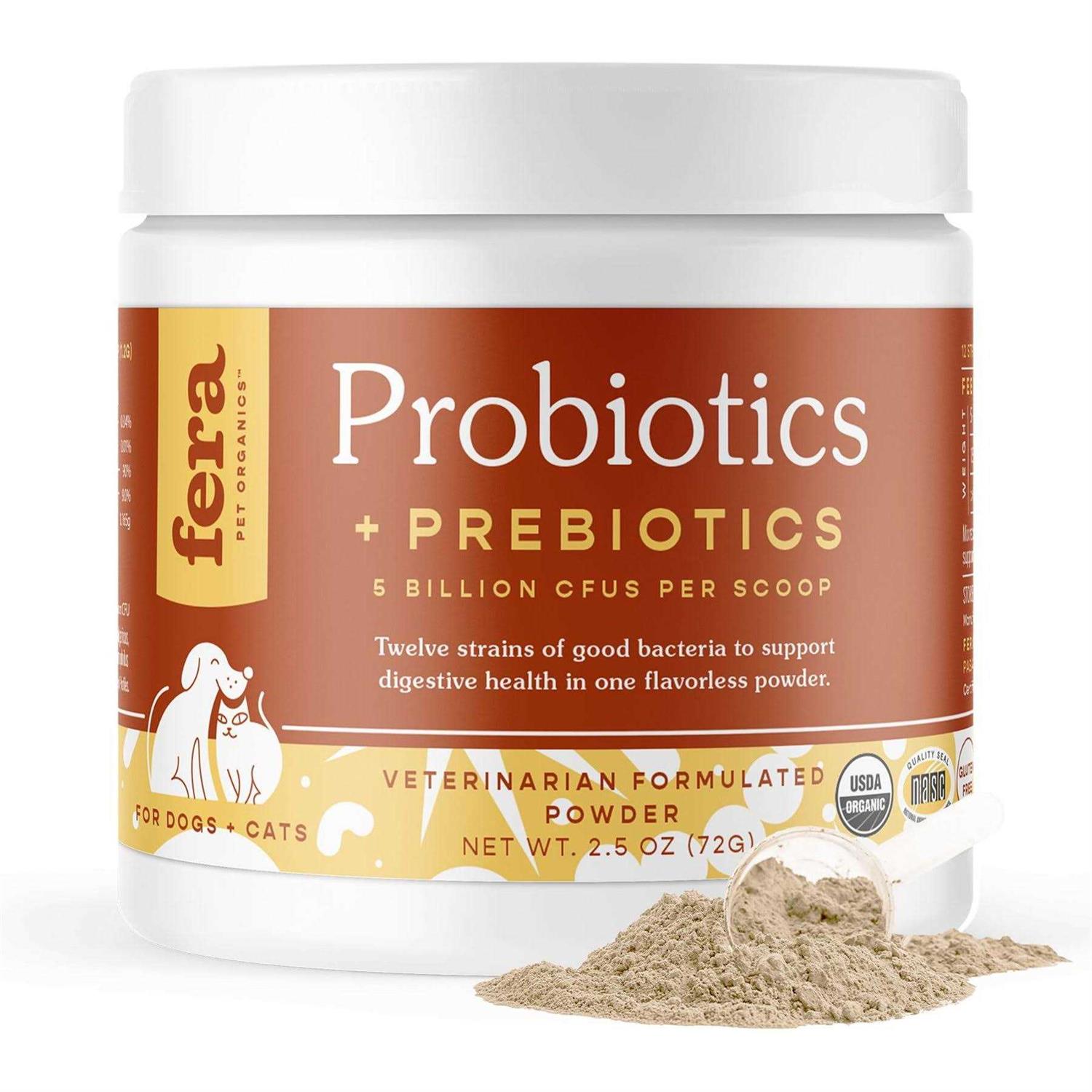 Fera Pet Organics Probiotics with Organic Prebiotics for Dogs & Cats - Healthber