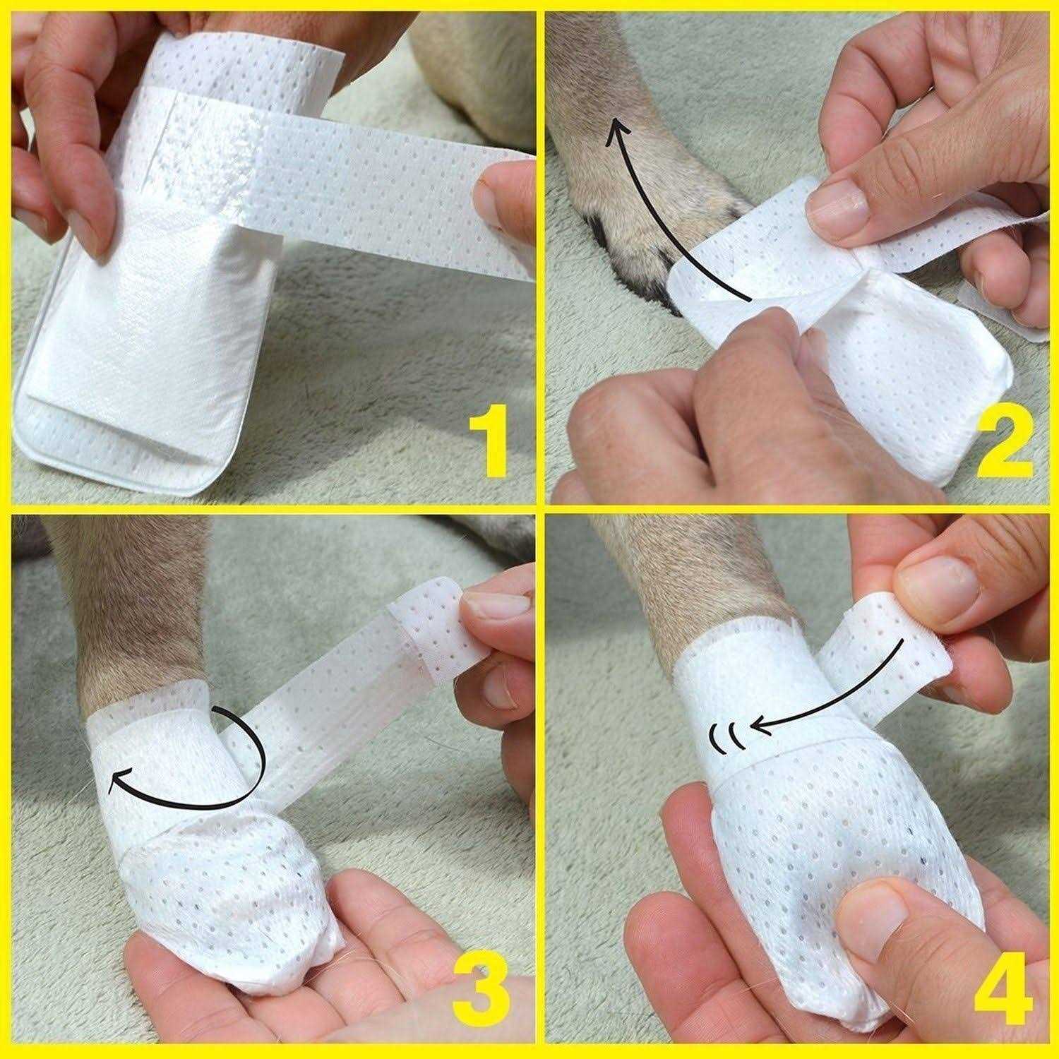PawFlex Medimitt Paw Bandages for Dogs Cats and Pets Medical Booties - Healthber