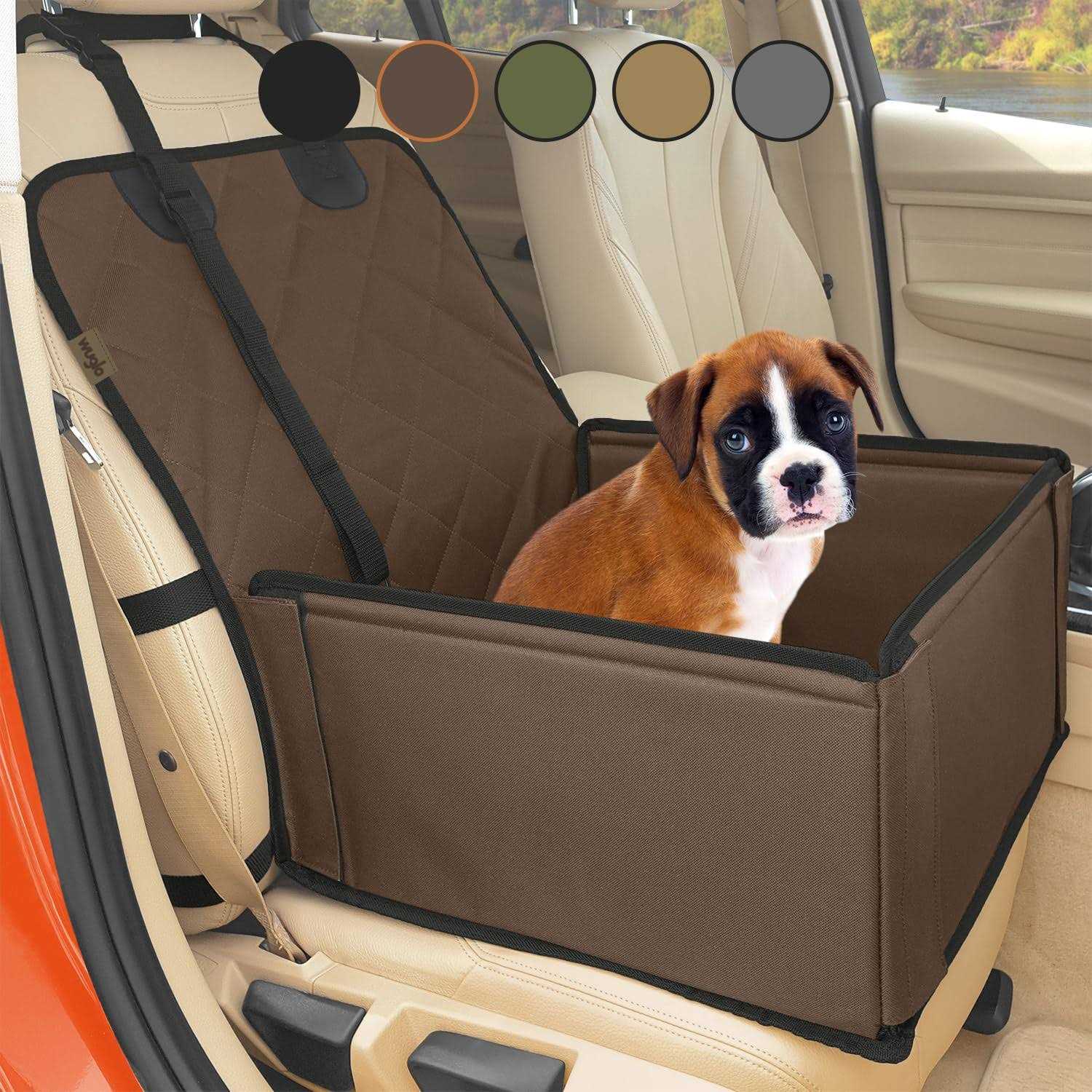 Wuglo Extra Stable Dog car Seat Robust car Dog Seat or Puppy car Seat for Small to Medium-Sized Dogs - Healthber