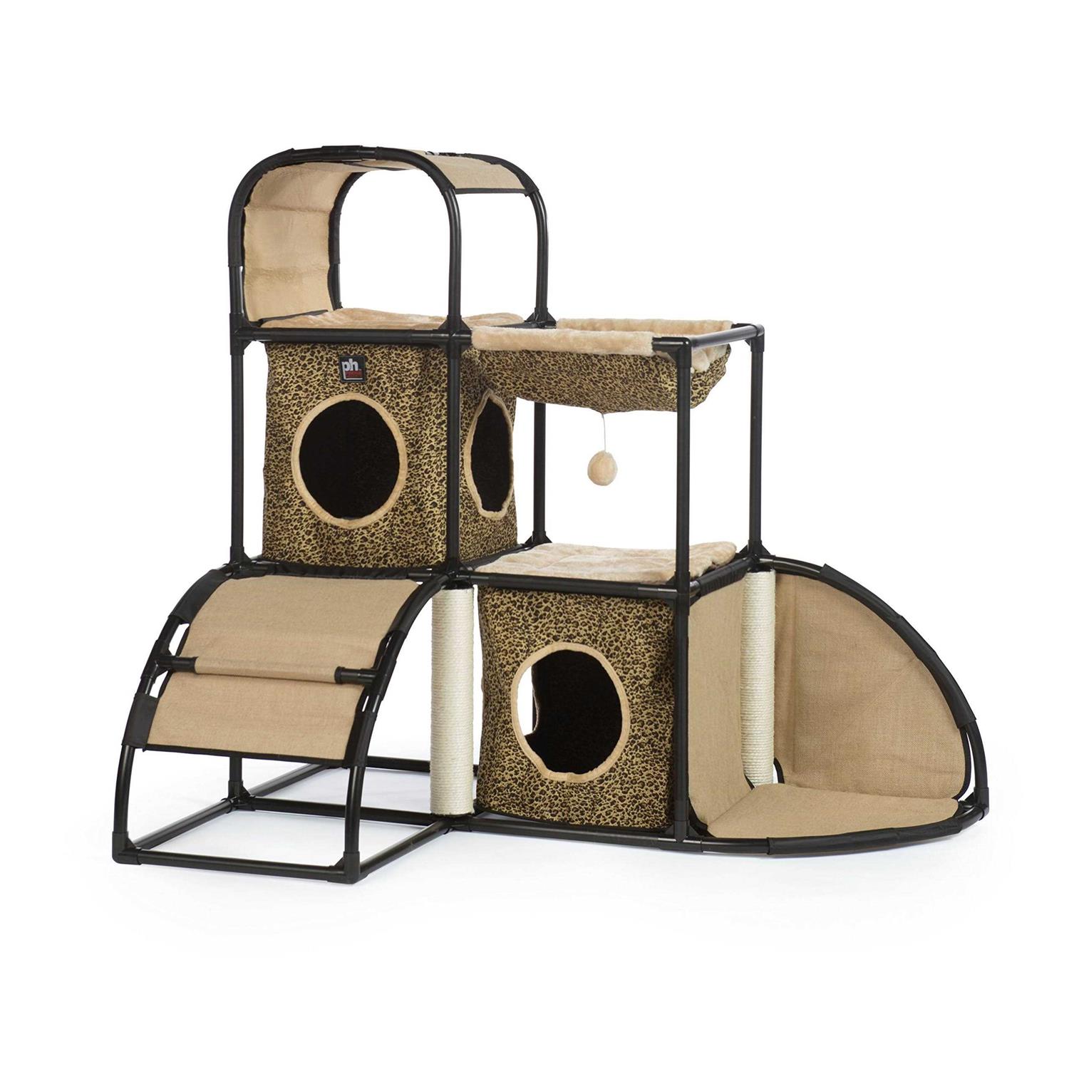 Prevue Pet Products Catville Leopard Print Townhome - Healthber