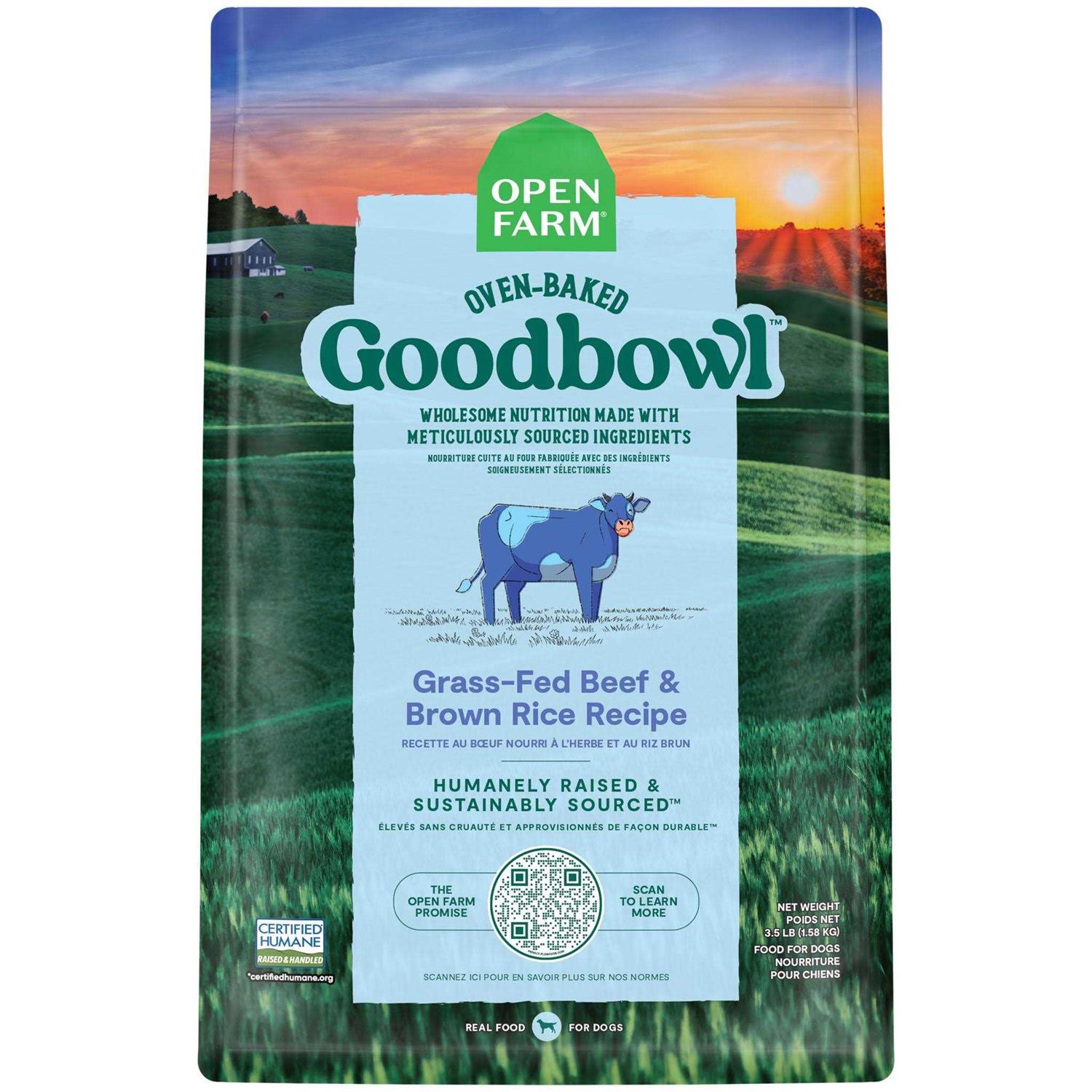 Open Farm Goodbowl Grass Fed Beef Brown Rice Recipe Dog Food - Healthber