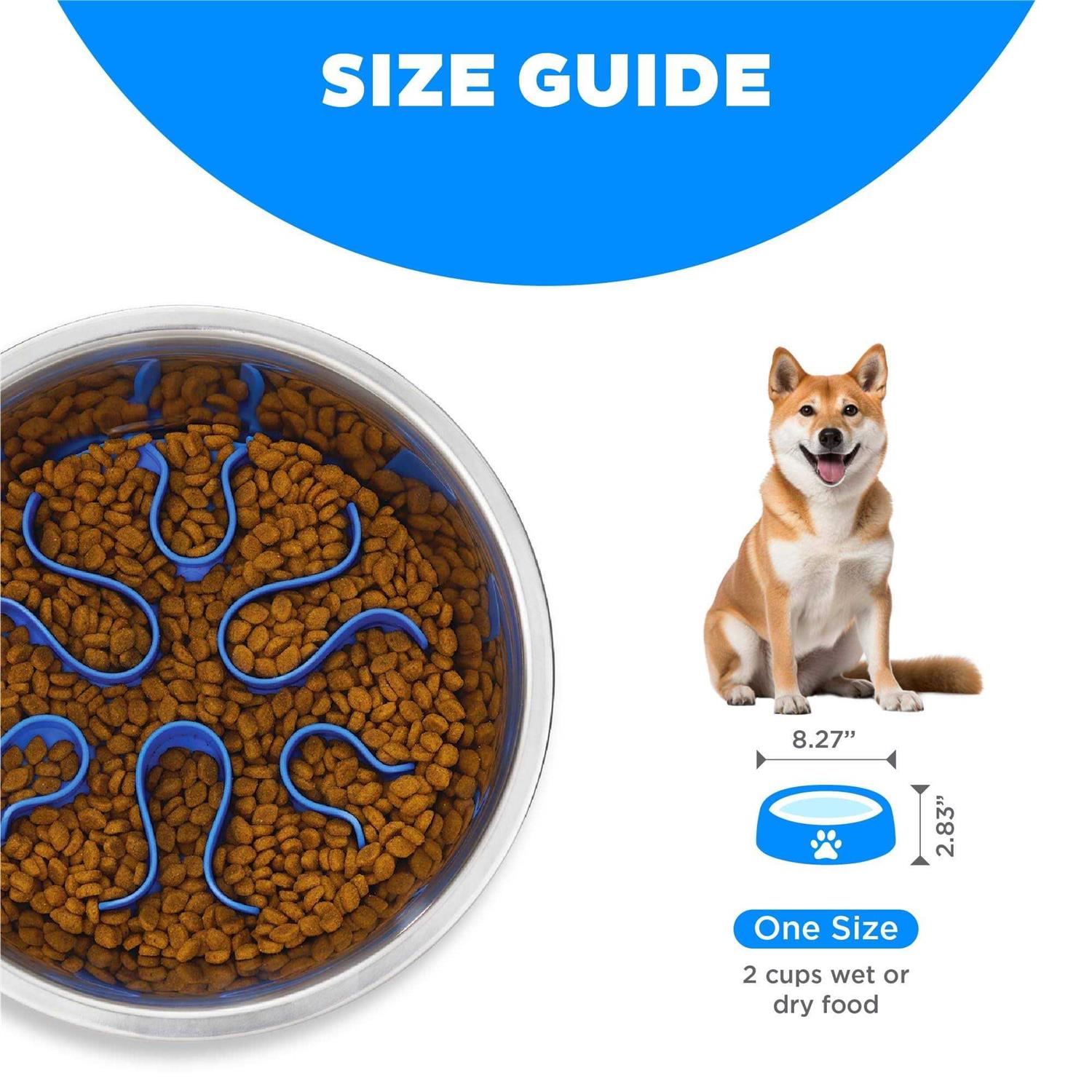 Outward Hound Stainless Steel Fun Feeder Slo Dog Bowl - Healthber