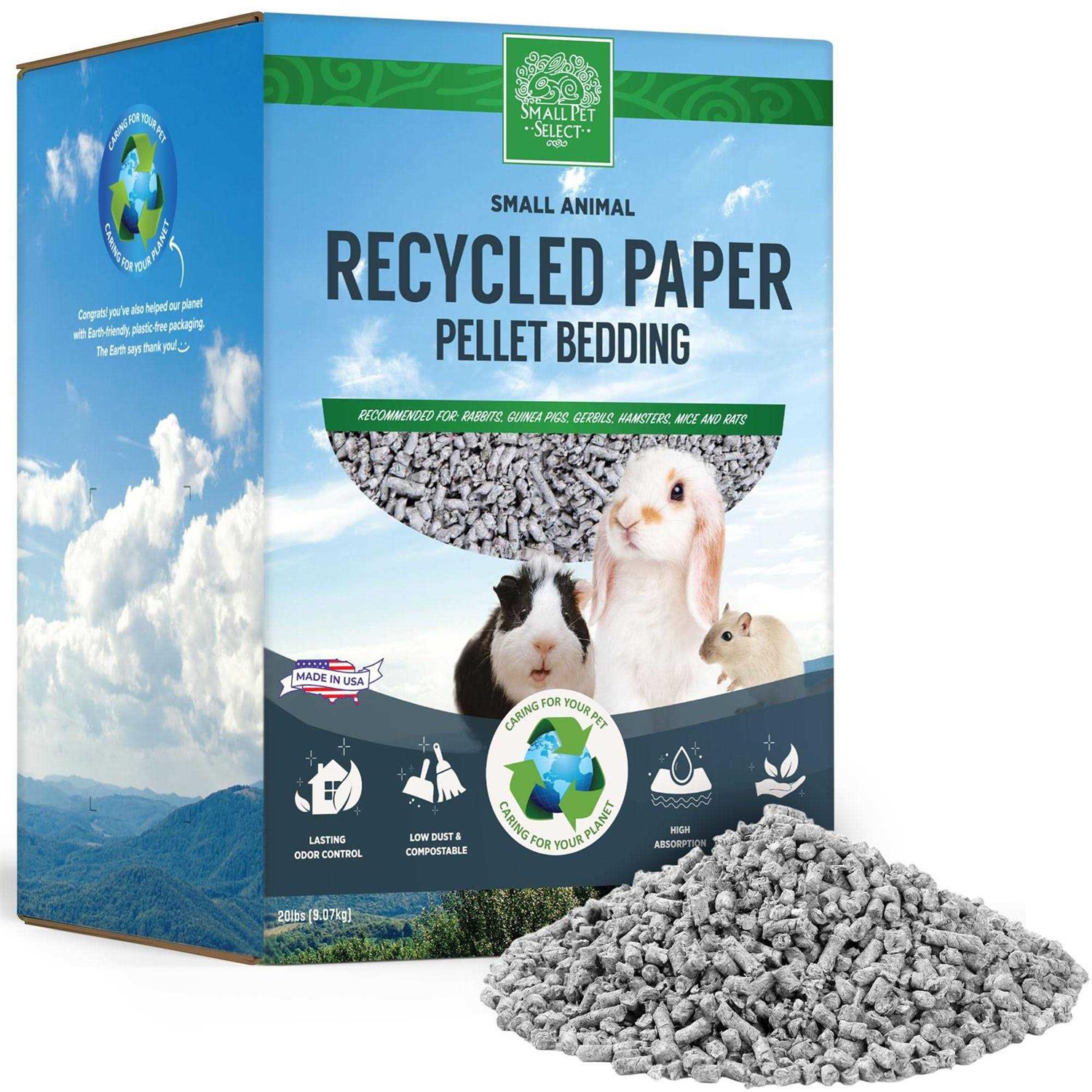 Small Pet Select Small Animal Pelleted Paper Bedding for Rabbits, Guinea Pigs, and Other Small Animals - Healthber