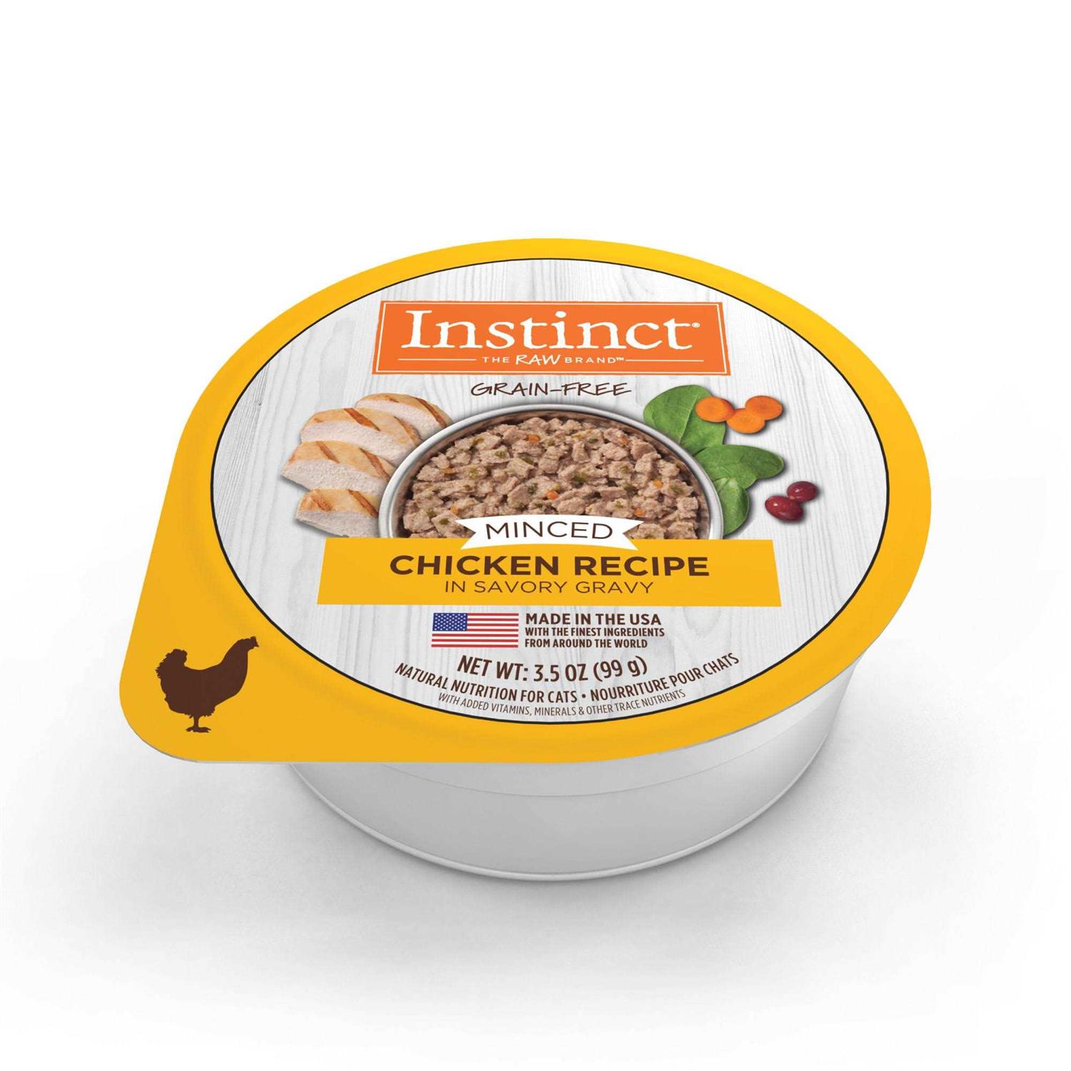 Instinct Grain-Free Minced Recipe Real Wet Cat Food Cups - Healthber