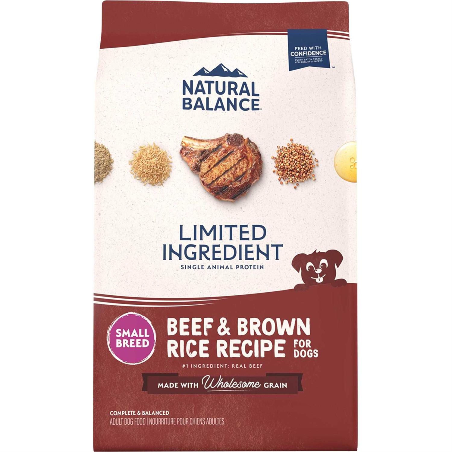 Natural Balance Beef & Brown Rice Recipe Limited Ingredient Small Breed Dry Dog Food - Healthber