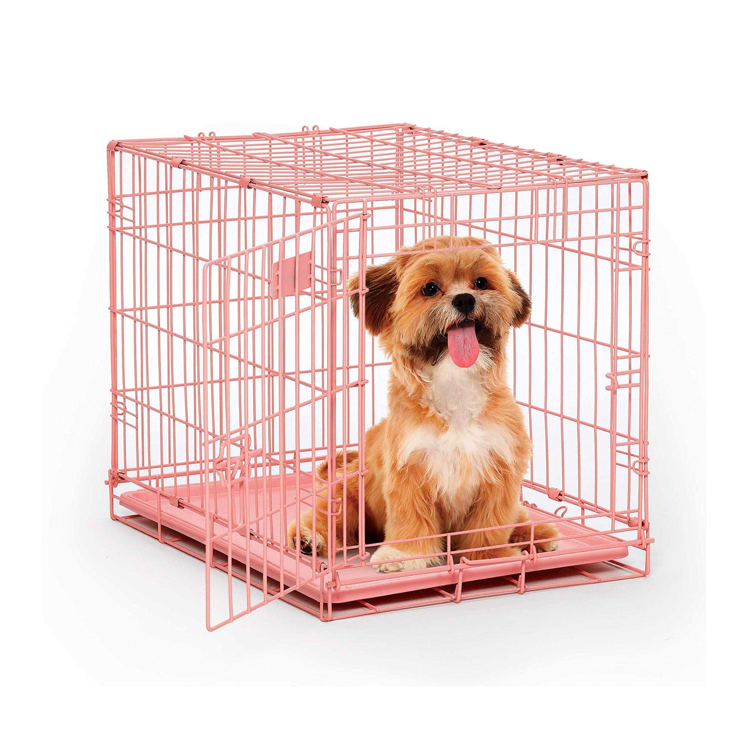 Midwest iCrate Single Door Dog Crate Pink - Healthber
