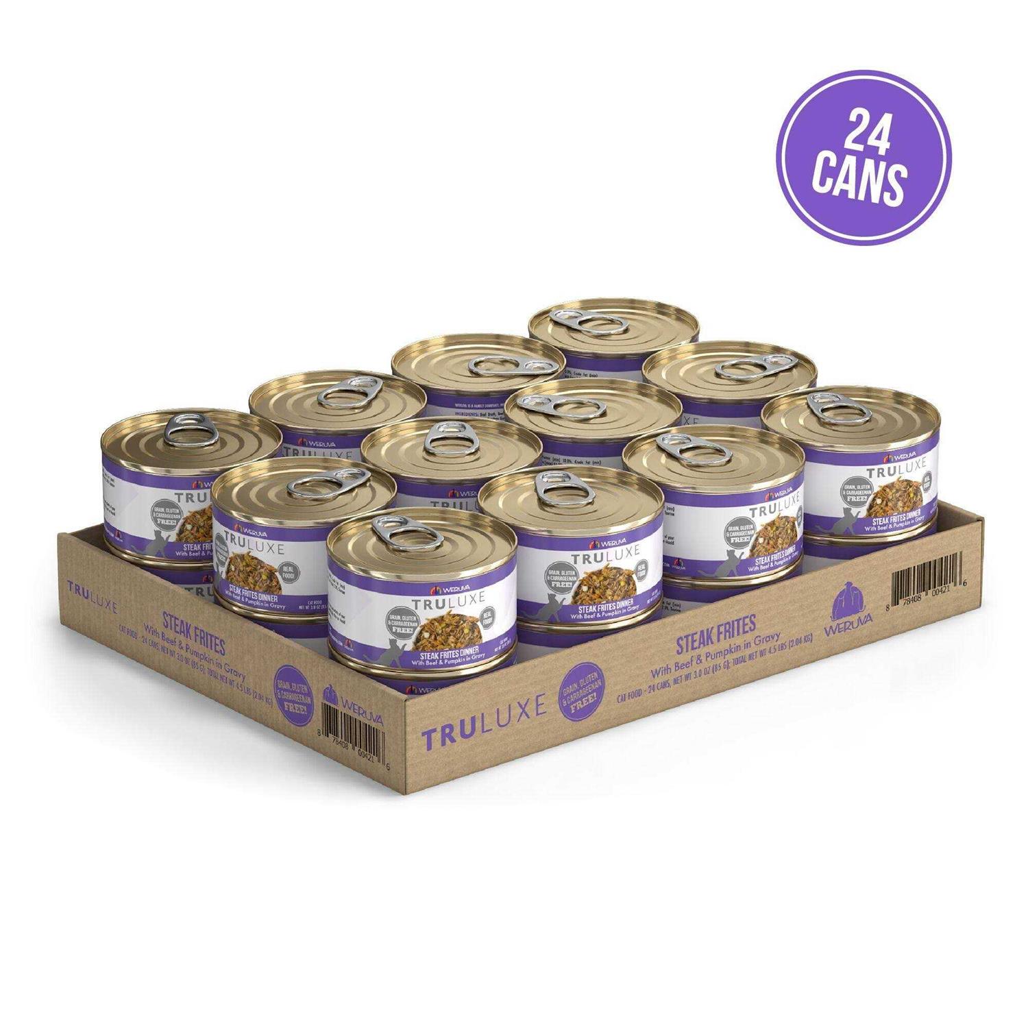 Weruva TruLuxe Steak Frites Beef & Pumpkin Canned Cat Food - Healthber