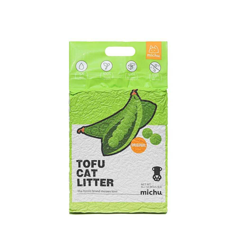 Michu Natural Clumping Tofu Cat Litter 5.5lb/88oz - Healthber