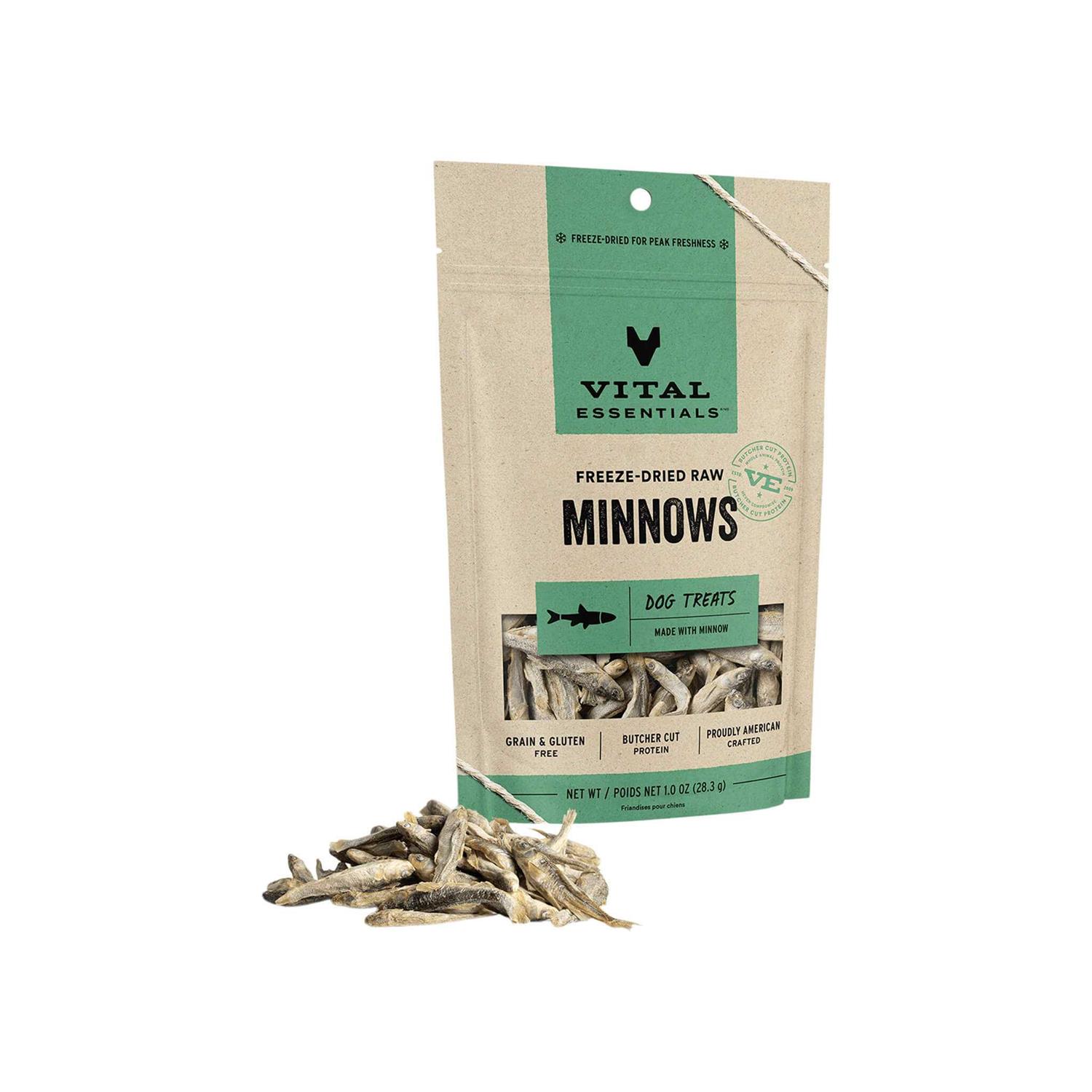 Vital Essentials Freeze Dried Minnows Dog Treats - Healthber