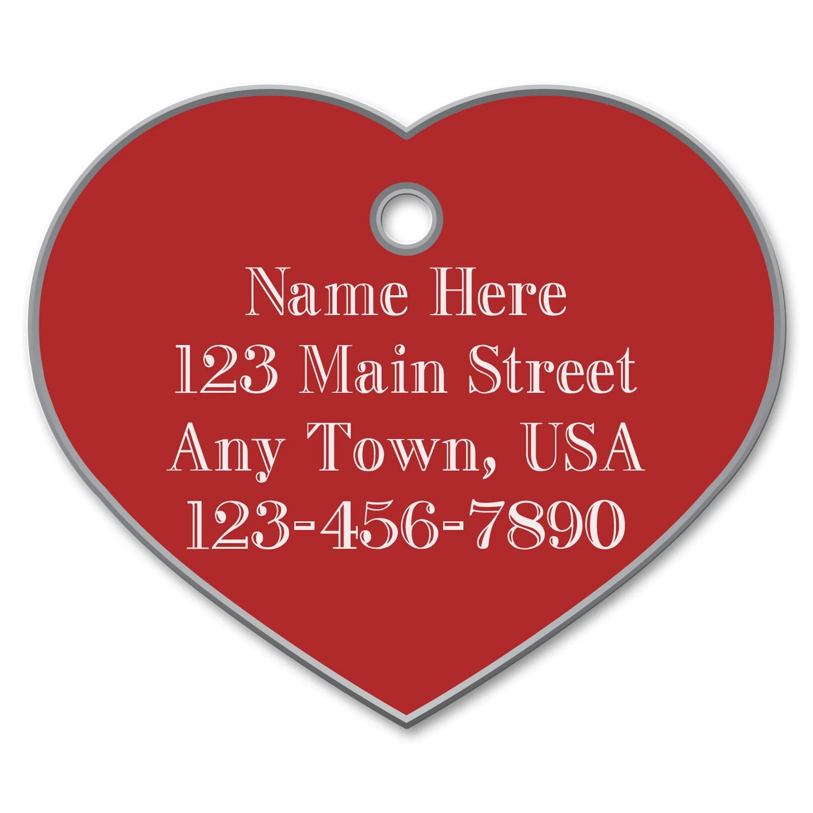 Large Heart Shaped Custom Personalized Dog Tags - Healthber