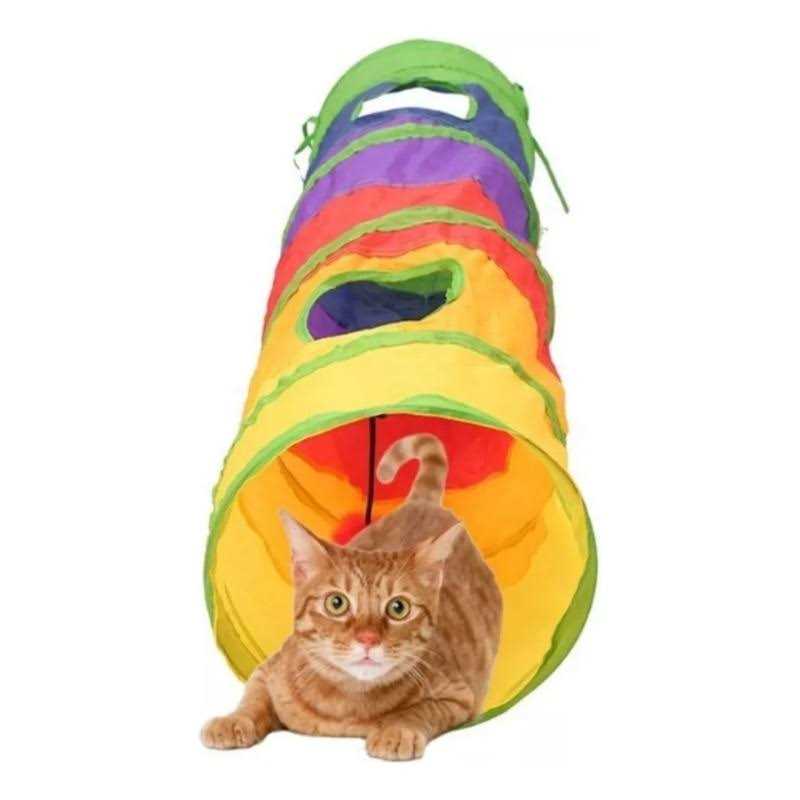 iCAGY Cat Tunnel for Indoor Cats Interactive Rabbit Tunnel Toys Pet Toys Play Tunnels for Cats Kittens Rabbits Puppies Crinkle Collapsible Pop Up - Healthber